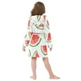 thumbnail image 7 of FORMRS Niños Bathrobe Unisex Hooded Robe Soft Plush Pajamas Sleepwear, Size 2-3T, Red Watermelon, 7 of 7