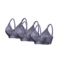 thumbnail image 1 of Sujetanes Cómodos para Mujeres Más Tamaño Color Sólido Encaje Empalme Todos los Días, Correas Ajustables para el Uso Diario, 1 of 2