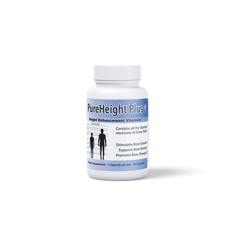 Height Growth Vitamins Grow Taller - Increase Bone Strength Bone Density  Bone Growth Pills PureHeight Plus #1 Doctor Recommended Height Enhancement