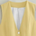 thumbnail image 6 of Jxximdong Casual Vests for Women, V Neck Summer Fashion Elegant Coats Sleeveless Single Breasted Vests Casual Waistcoat Tops, Women's Coats Yellow, 6 of 8