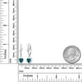 thumbnail image 2 of Gem Stone King 1.50 Ct Heart Shape Green Simulated Opal 925 Sterling Silver Earrings, 2 of 3
