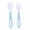 D, variant on quenelle spoon Baby Cutlery Grip Heat-Resistant Twistable Feeding Learning Spoon Fork