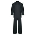 thumbnail image 2 of dPois Mens Praise Dance Pullover with Wide Leg Pants Solid Color Suit Liturgical Dancewear Black XL, 2 of 6