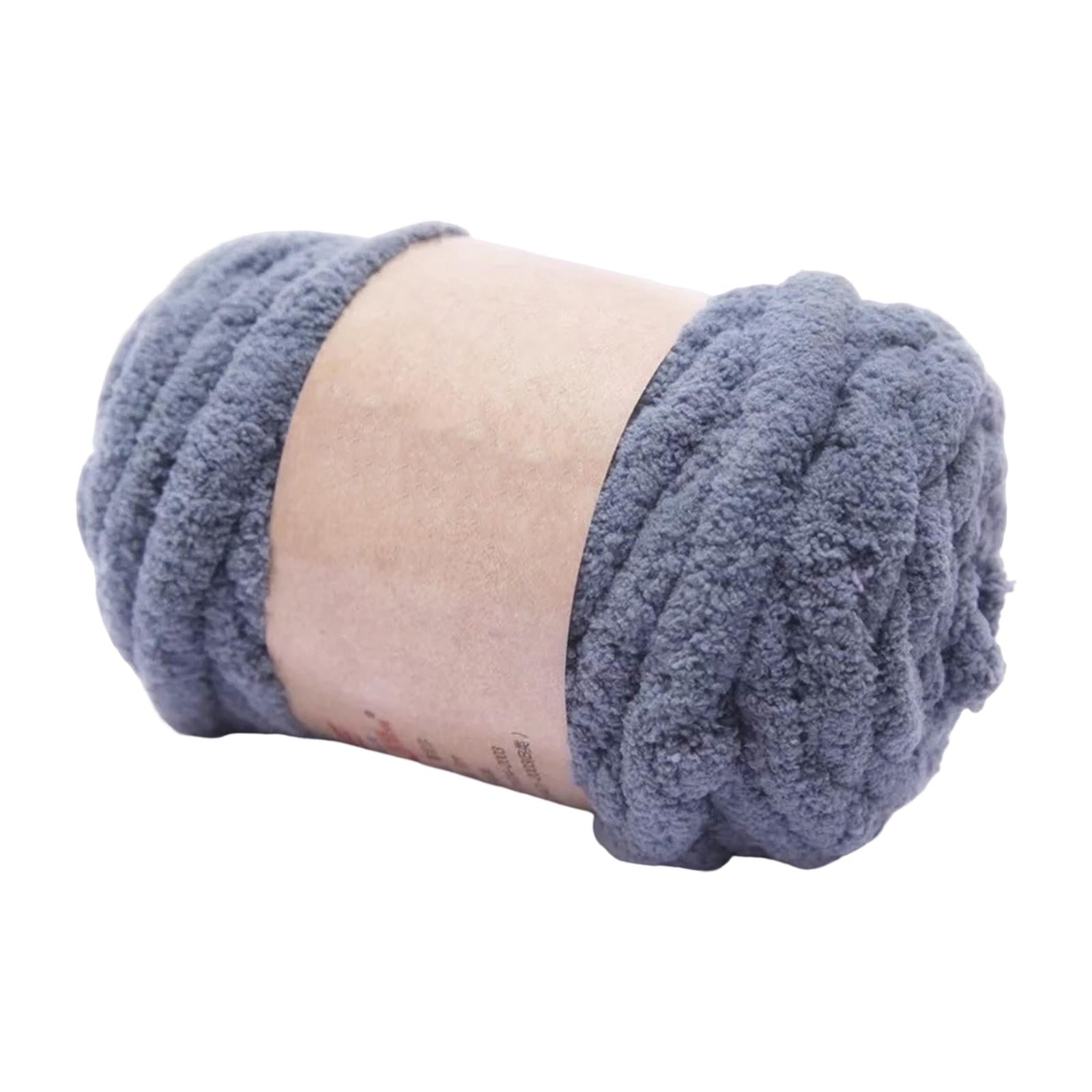Chunky Wool Yarn Jumbo Tubular Yarn DIY Filling Hand Knitting Arm Knit Yarn Weight Yarn Bulky Yarn for Cushion Crochet Throw Pet Bed Hats dark gray