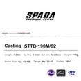 thumbnail image 5 of PURELURE Spin Casting Rod Sea Fishing Rod Lure rod Use Bait Casting Reel Set High Carbon 1.9m Surf Casting Rod, 5 of 7