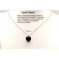 thumbnail image 4 of Collar de Corazón en Chapa Oro 18K Cuarzo Rosa Aventurina Agata Obsidiana Negra MADIOLA, 4 of 7