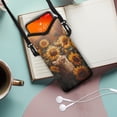 thumbnail image 2 of SEANATIVE Small Phone Bag Waterproof Phone Pouch Case Crossbody Cellphone Bag with Shoulder Strap Small Satchel Pouch Mini Travel Bag for TCL 40XL, 40XE, 20XE, A30, Cat Sunflower, 2 of 7