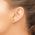 thumbnail image 3 of Diamond2Deal 10k Rose Gold Diamond-Cut Ball Post Earrings for Women (L- 0.24 in, W-0.24 in), 3 of 4