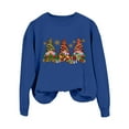 thumbnail image 1 of WEAIXIMIUNG Sweat-Shirt pour Femmes Col Rond Fermeture Éclair Mode de Noël Décontractée Imprimé Bonhomme de Neige Pull à Manches Longues Sans Chapeau, 1 of 6