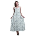 thumbnail image 1 of Bimba Rayon Shibori Ladies Printed Backless Spaghetti Strap Long Maxi Evening Party Dress-X-Large, 1 of 5
