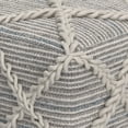 thumbnail image 4 of Simpli Home Simpli Home Cowan Contemporary Square Pouf in Grey, Natural Handloom Woven, 4 of 8