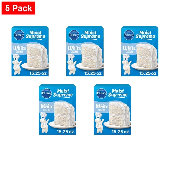Pillsbury Moist Supreme White Cake Mix 15.25 oz - 5 Pack