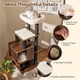 thumbnail image 5 of Gymax 53 5'' Tall Cat Tree for Indoor Cat Wooden Cat Tower Top Perch w/ Soft Padding, 5 of 10
