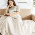 thumbnail image 4 of Whale Flotilla Knit Throw Blanket for Couch, Soft Fuzzy Decorative Knitted Blanket for Sofa Bed, Lightweight Cozy Warm Throws, 50x60 Inch, White, 4 of 8