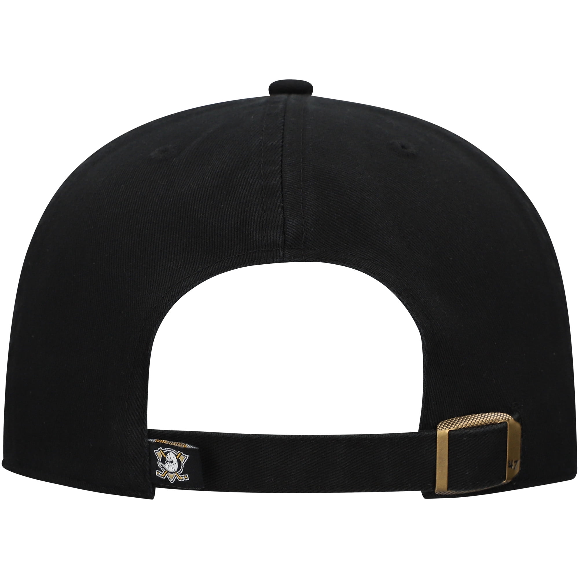 Men's '47  Black Anaheim Ducks Core Logo Clean Up Adjustable Hat