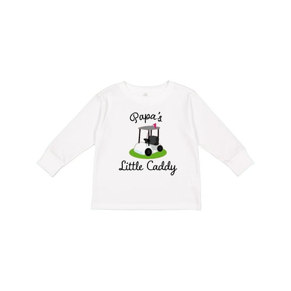 Inktastic Papa Little Golf Caddy Boys or Girls Long Sleeve Toddler T-Shirt