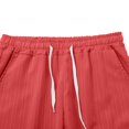 thumbnail image 6 of Havenre Men's Casual Drawstring Shorts Lightweight Regular Fit Cotton Elastic Waist Walking Shorts Summer Beach Cargo Shorts with Multi-Pockets Pink M, 6 of 9