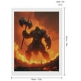 thumbnail image 2 of Diamond Art Kit for Adults, Fiery Giant Warrior with Axe Diamond Painting for Adults Beginners, 5D DIY Diamond Art Painting Kits, Colorful Diamond Painting Craft for Home Decor 12x16, 2 of 7