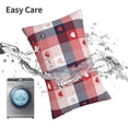 thumbnail image 6 of Pofeuu Heart Plaid Print Polyester Microfiber Plush Pillowcases, Super Soft and Cozy Pillow Case Covers with Envelop Closure（Pillow core not included）-16"x24", 6 of 6