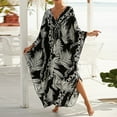 thumbnail image 2 of WTOBBY Women's Beach Cover-Up Swimsuit Bikini Outerwear Flowy Long Sleeve Dress Swimsuit Cape Jacket for Summer Poolside Resort Wear,Black One Size, 2 of 5