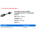 thumbnail image 2 of Front Right CV Axle Assembly - Compatible with 2010 - 2012 Hyundai Santa Fe 2011, 2 of 2