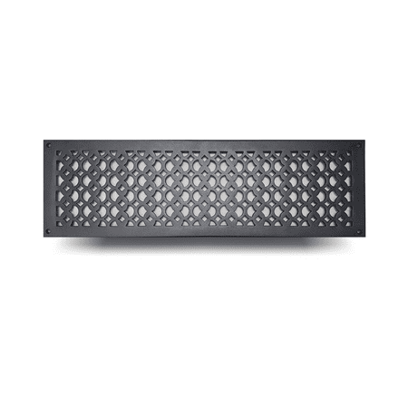 

Cast Iron Air Return Grill | Powder Coated Return Vent Covers For HVAC Duct | Air Vent Covers for Floors Walls & Ceiling | Size 6 x 24 VR-100 | Black