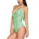 thumbnail image 4 of Lencería sexy de talla grande con tirantes, multicolor, escote en V profundo, transparente, de una pieza en el interior, 4 of 6