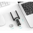 thumbnail image 2 of EDUP HOME USB 3.0 WiFi Adapter AC 1300Mbps Long Range High Gain Dual Band Antennas 5.8Ghz/2.4Ghz Wireless Network Adapters for Desktop PC Laptop  Windows 11/10/8.1/8/7/XP/Vista / Mac 10. 6-10.15, 2 of 6
