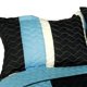 thumbnail image 2 of Azul, blanco, azul marino a rayas ropa de cama moderna adolescente Full / Queen Juego de edredón de gran tamaño, 2 of 4