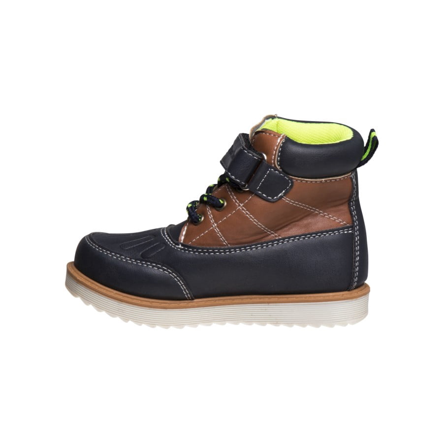 Beverly Hills Polo Club Toddler Boys Synthetic Hook and Loop Casual Boots, Navy Brown, Size: 5