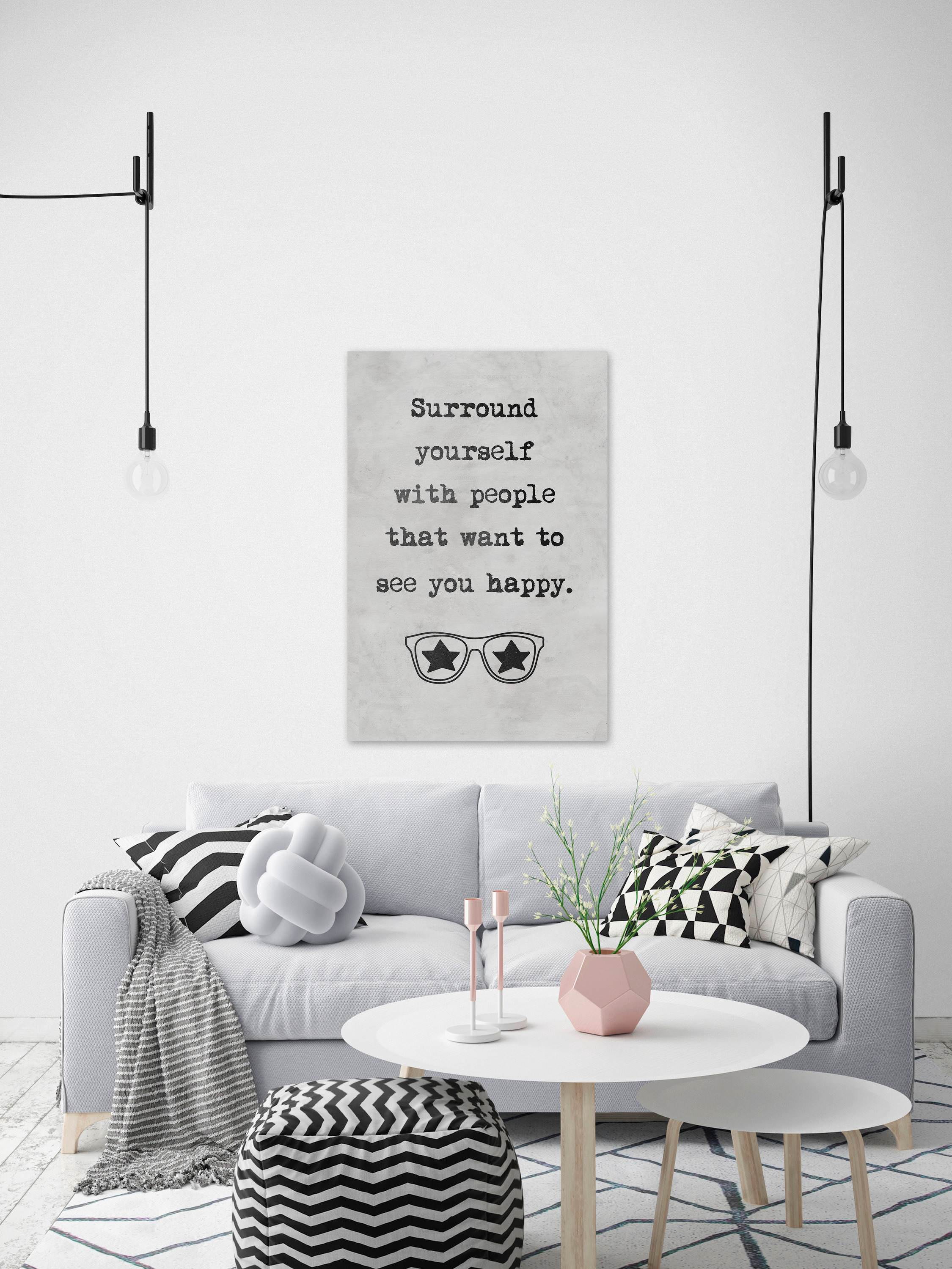 See You Happy Painting Print on Wrapped Canvas