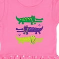 thumbnail image 3 of Inktastic Mardi Gras Holiday Alligators Girls Toddler Dress, 3 of 4