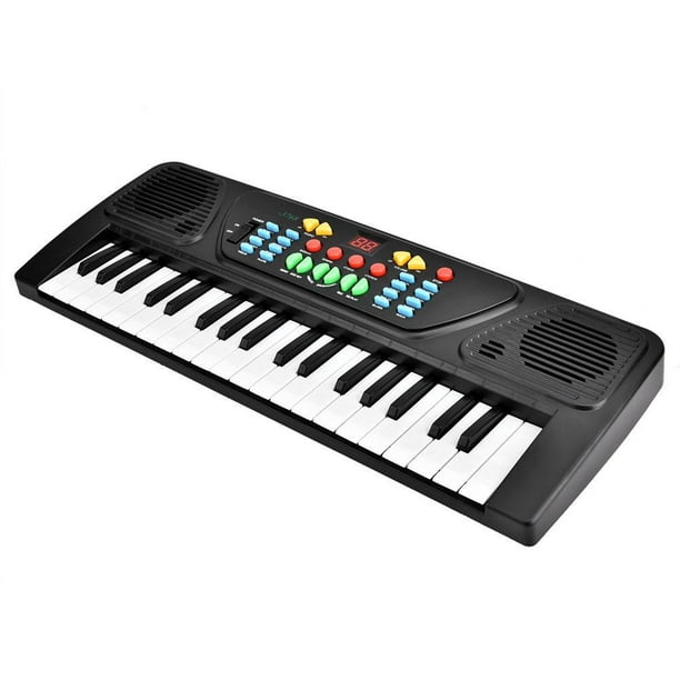 61key Mini piano électrique noir Multifonctionnel Studio Toy avec  microphone pour débutant