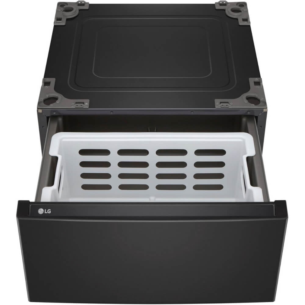 LG WDP6B 27 inch Black Steel Laundry Pedestal with Storage Drawer