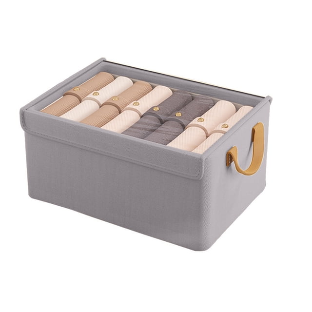Caja de Almacenamiento de Ornamentos de Gran Capacidad con Tapa Cesta Plegable de Tela para Juguetes de Ropa, 15.74x10.62x8.26In Armario Del Hogar Almacenamiento de Ropa