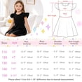 thumbnail image 7 of AmzBarley Girls Spring Summer Flutter Ruffle Sleeve Dress, Solid Black Swing Dress for Toddler 3T, 7 of 7