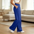 thumbnail image 4 of JOANKDMI High Waisted Lounge Trousers for Women Wide Leg Athletic Pants with Pockets Tummy Control Loose Baggy Joggers for Yoga Workout Running and Everyday Wear, 4 of 9
