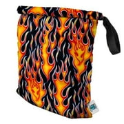 Planet Wise Roll Down Wet Diaper Bag, Flame, Medium
