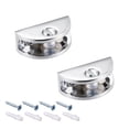 thumbnail image 4 of Glass Shelf Brackets Zinc Alloy Glass Clamp Clip Half Round for 3-8mm 2 Pcs, 4 of 4