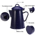 thumbnail image 3 of 1.2l Enamel Coffee Pot Hand Tea Water Kettle Teapot Vintage Home Decor Starry Sky Blue Teapot Cafe, 3 of 5