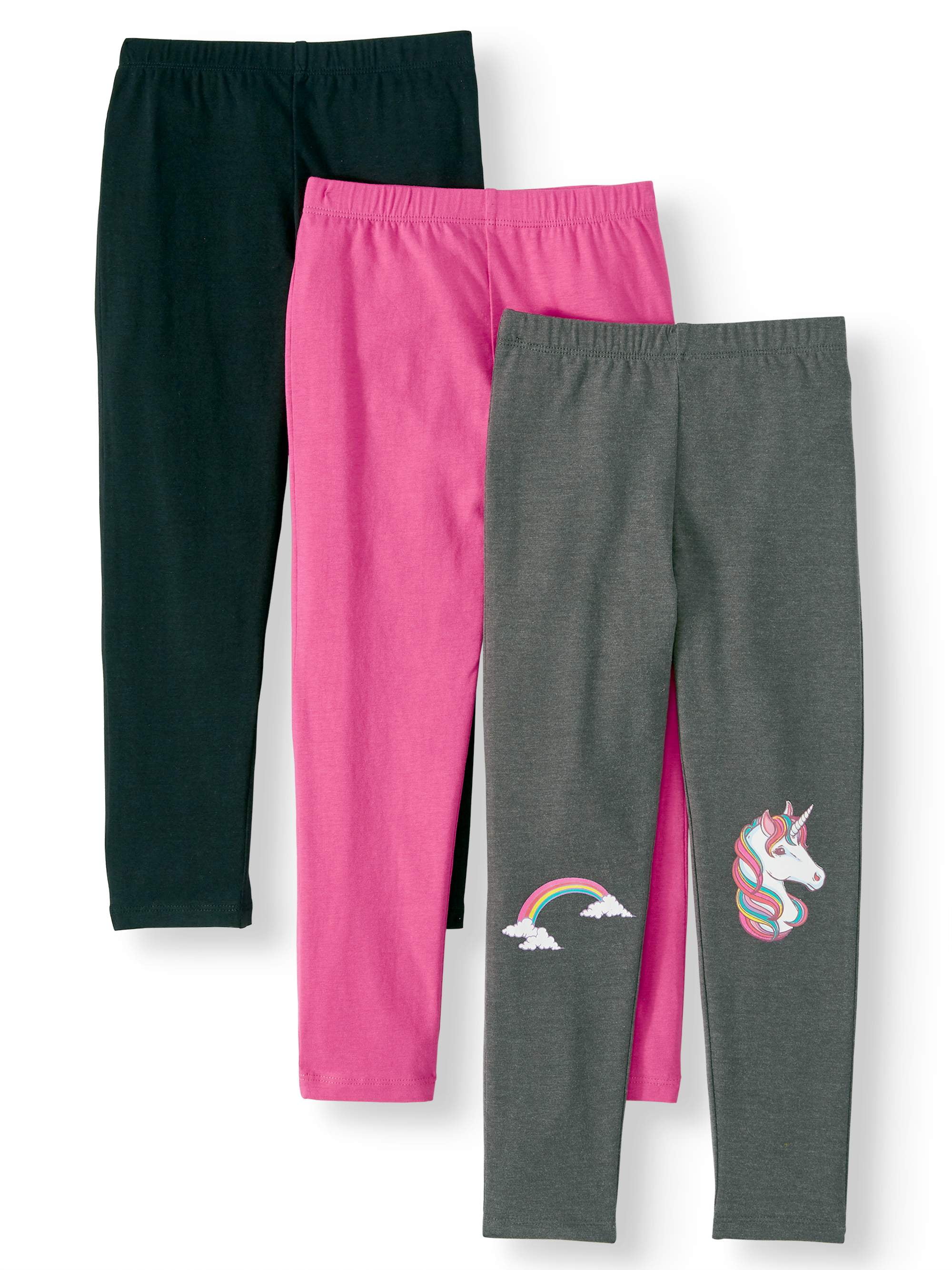 Charcoal Grey Denim 3T 2 Pack Freestyle Revolution Girls Toddler Heathered Fleece Jogger Pants