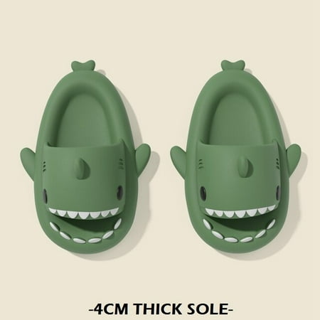 

CoCopeanut Man Women Shark Slippers 2022 Summer Child Slippers home Anti-Skid Couple Parents Kids Outdoor Indoor Household Funny Slippers