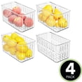 thumbnail image 2 of mDesign Plastic Food Cabinet Storage Organizer Container Bin - 4 Pack - Clear, 2 of 8
