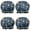 Blue Sun Moon, variant on Shower Caps,Blue Sun Moon Star Pattern Waterproof Shower Cap for Women 4 Pieces,Double Reusable Hair Cover for Shower PEVA Elastic Stretch Hem