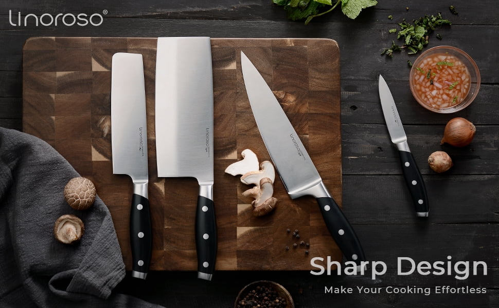 Linoroso 3.5 inch Sharp Forged Paring Knife German Carbon Stainless Steel with Elegant Gift Box