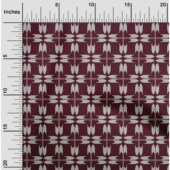oneOone Cotton Cambric Fabric Arrow Sign Kasuri Decor Fabric Printed BTY 56 Inch Wide