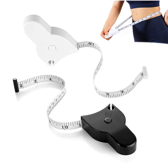 2 Pack Automatic Telescopic Body Measure Tape with Lock Pin & Push Button Retractable Measuring Tape