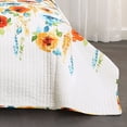 thumbnail image 3 of Lush Decor Percy Bloom Floral Cotton Reversible Quilt, Full/Queen, Tangerine/Blue, 3-Pc Set, 3 of 3