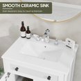 thumbnail image 6 of VEANERWOOD 24" Bathroom Vanity with Sink Set, Farmhouse Bathroom Cabinet with Flip Drawer and Doors, White, 6 of 7
