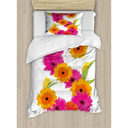 Letter S Twin Size Duvet Cover Set Fragrance C Garden Flourishing Letter S Twin Size Duvet Cover Set Fragrance C Garden Flourishing Nature Essence Of In